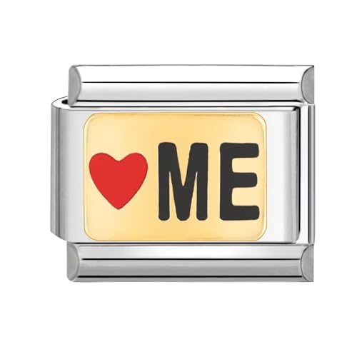 papasgix Italian Charms Module Herz für 9mm Italian Charm Bracelet DIY Italian Style Charms für Damen Abnehmbar Italienisches Charm Armband Zubehör Mädchen Junge Geschenk von papasgix