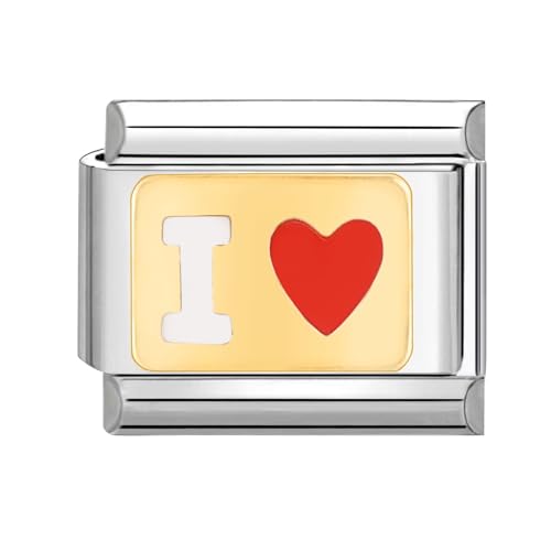 papasgix Italian Charms Module Herz für 9mm Italian Charm Bracelet DIY Italian Style Charms für Damen Abnehmbar Italienisches Charm Armband Zubehör Mädchen Junge Geschenk von papasgix