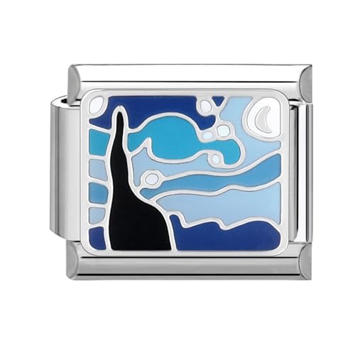 papasgix Italian Charms Module Landschaftsbau für 9mm Italian Charm Bracelet DIY Italian Style Charms für Damen Abnehmbar Italienisches Charm Armband Zubehör Mädchen Junge Geschenk(Rote Lauge) von papasgix