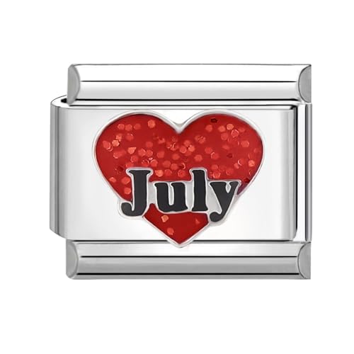 papasgix Italian Charms Module Monate für 9mm Italian Charm Bracelet DIY Italian Style Charms für Damen Abnehmbar Italienisches Charm Armband Zubehör Mädchen Junge Geschenk von papasgix