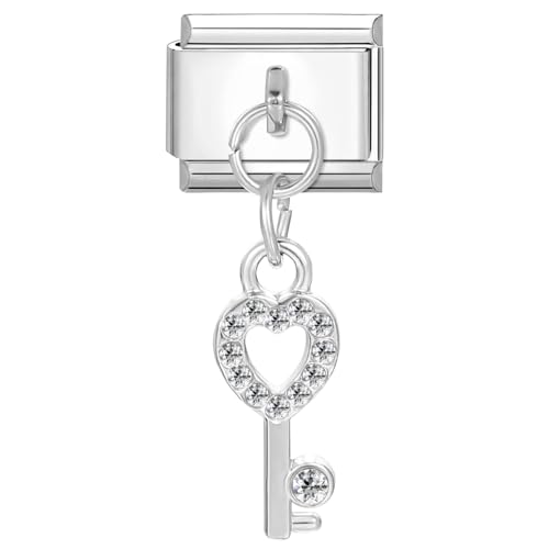 papasgix Italian Charms Module für 9mm Italian Charm Bracelet DIY Italian Style Charms für Damen Abnehmbar Anhänger Italienisches Charm Armband Zubehör Mädchen Junge Geschenk(Blaue Tulpe) von papasgix