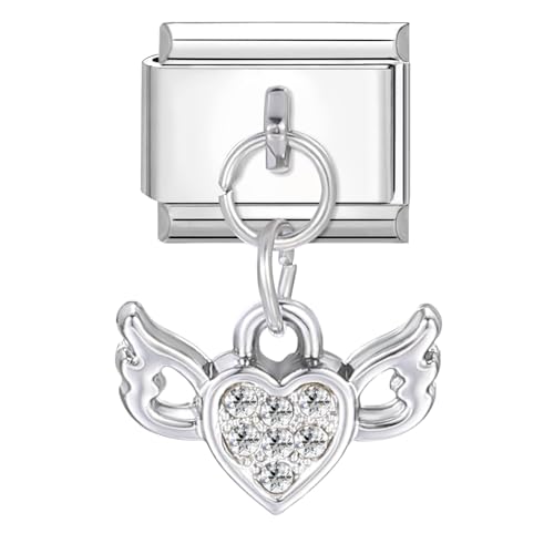 papasgix Italian Charms Module für 9mm Italian Charm Bracelet DIY Italian Style Charms für Damen Abnehmbar Anhänger Italienisches Charm Armband Zubehör Mädchen Junge Geschenk(Rote Topfpflanze) von papasgix