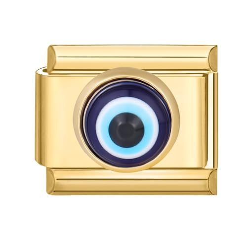 papasgix Italian Charms Module für 9mm Italian Charm Bracelet Gold DIY Italian Style Charms für Damen Abnehmbar Italienisches Charm Armband Zubehör Mädchen Junge Geschenk von papasgix