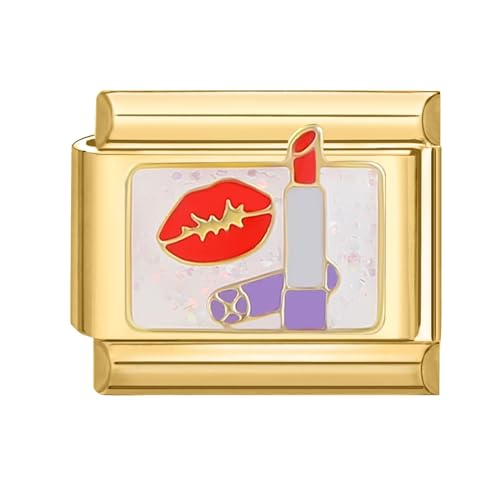 papasgix Italian Charms Module für 9mm Italian Charm Bracelet Gold DIY Italian Style Charms für Damen Abnehmbar Italienisches Charm Armband Zubehör Mädchen Junge Geschenk von papasgix