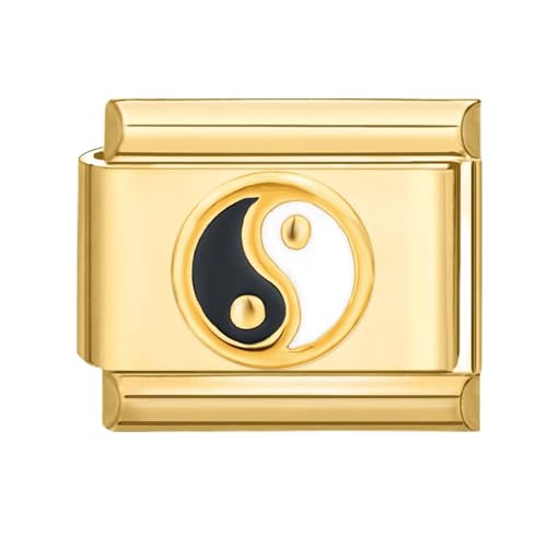 papasgix Italian Charms Module für 9mm Italian Charm Bracelet Gold DIY Italian Style Charms für Damen Abnehmbar Italienisches Charm Armband Zubehör Mädchen Junge Geschenk von papasgix