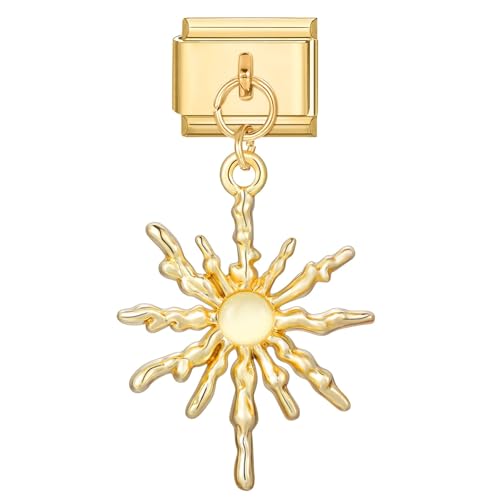 papasgix Italian Charms Module für 9mm Italian Charm Bracelet Gold Silber DIY Italian Style Charms für Damen Abnehmbar Italienisches Charm Armband Zubehör Mädchen Junge Geschenk(Gold Hand) von papasgix