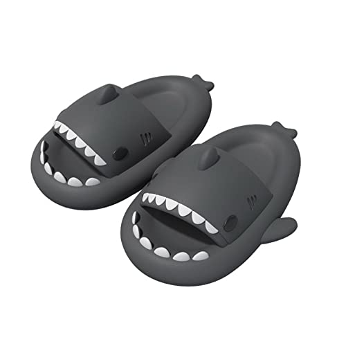 papasgix Unisex Hai Hausschuhe Damen Badeschuhe Herren Shark Slippers rutschfest Cloud Slides Badelatchen Unisex Super Weich Badeschuhe Shark Slides Cute Shark Slippers von papasgix