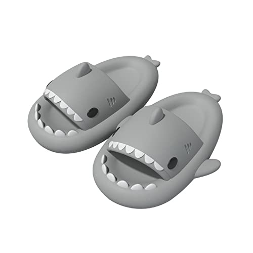 papasgix Unisex Hai Hausschuhe Damen Badeschuhe Herren Shark Slippers rutschfest Cloud Slides Badelatchen Unisex Super Weich Badeschuhe Shark Slides Cute Shark Slippers von papasgix