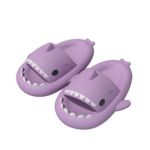 papasgix Unisex Hai Hausschuhe Damen Badeschuhe Herren Shark Slippers rutschfest Cloud Slides Badelatchen Unisex Super Weich Badeschuhe Shark Slides Cute Shark Slippers von papasgix