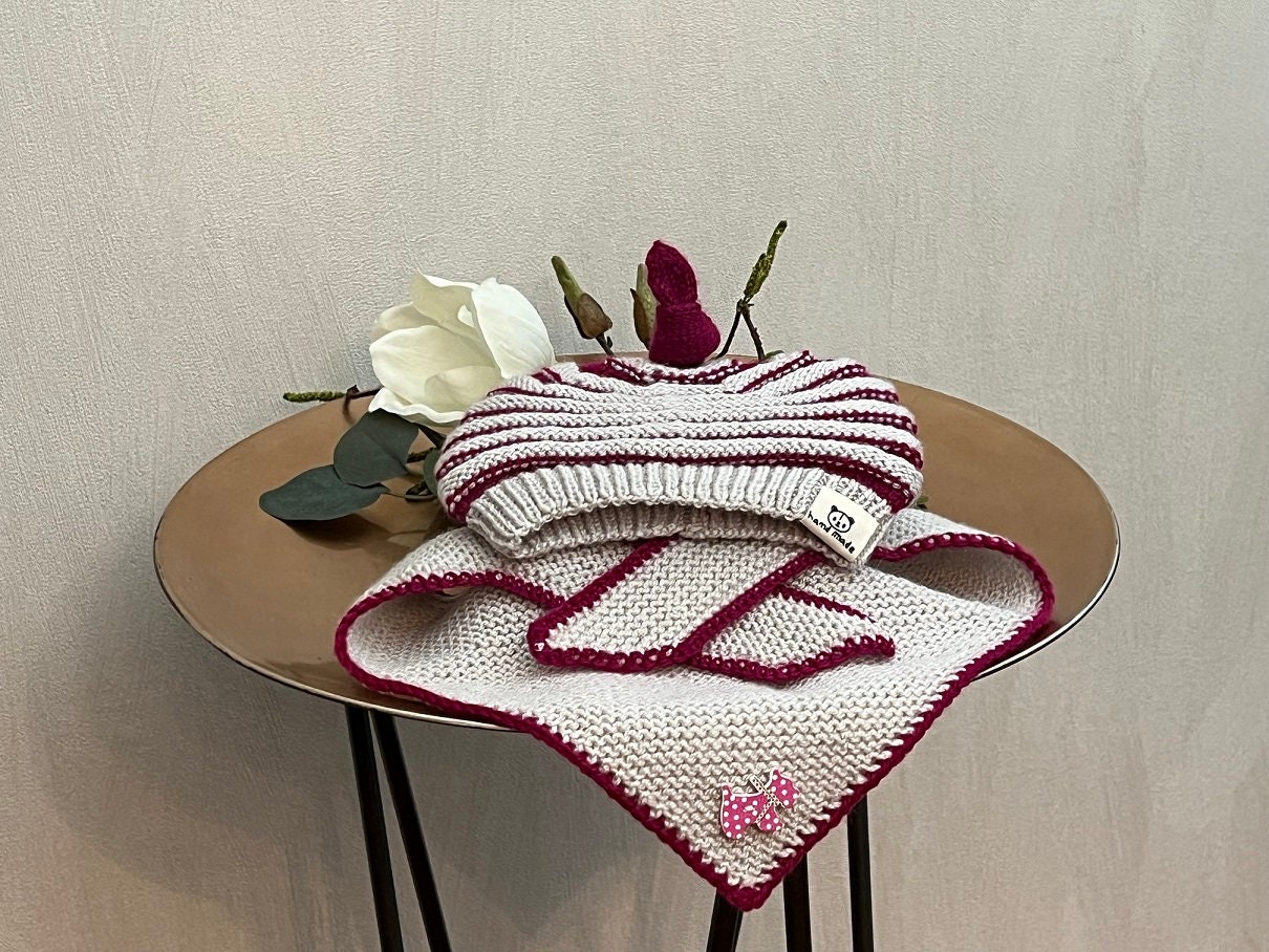 Baby-Garnitur ... Mützchen + Dreieckschaltuch von paperandmorevonUte