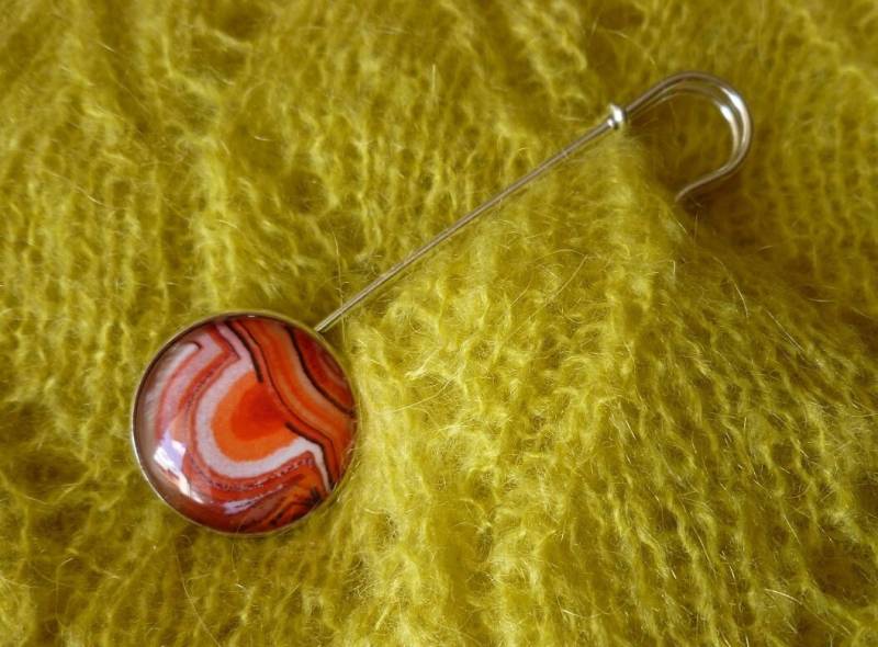 Große Tuch -/Schmucknadel von paperandmorevonUte