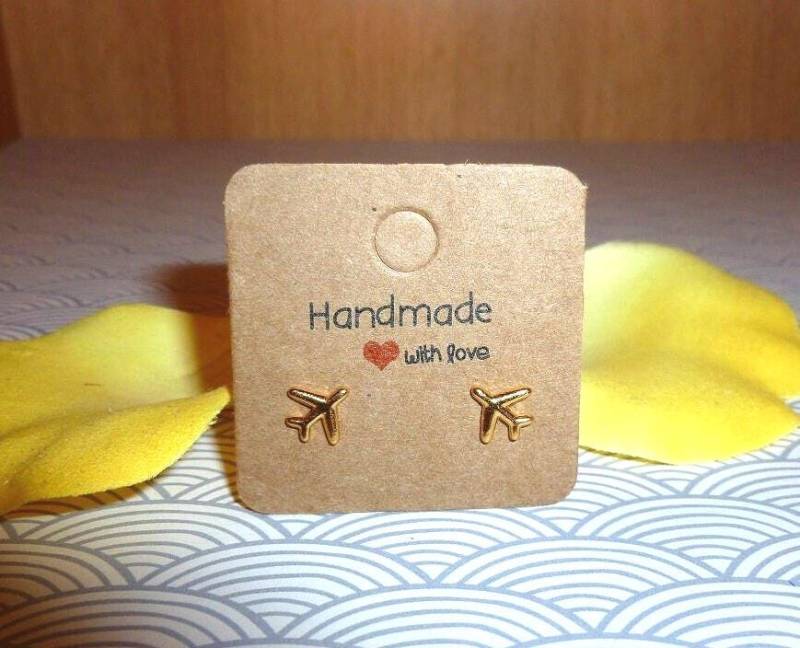 Mini-Ohrstecker "Flugzeug" ... Für Flotte Mädels Sowie Sportliche Jungs von paperandmorevonUte