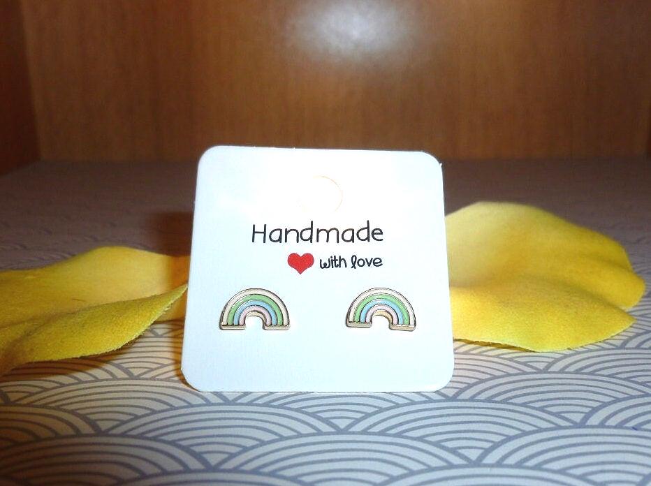 Mini-Ohrstecker "Regenbogen" von paperandmorevonUte