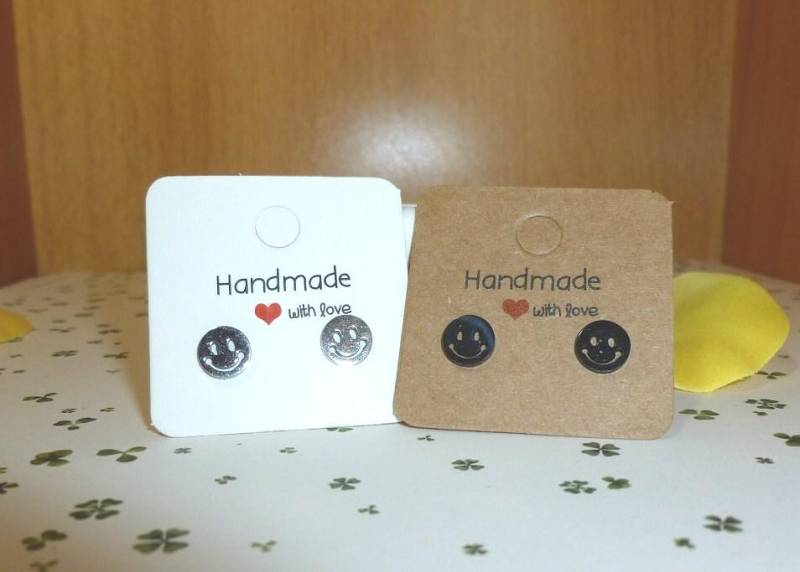 Mini-Ohrstecker "Smiley" ... Für Flotte Mädels Und Jungs Farbe Wahlweise von paperandmorevonUte