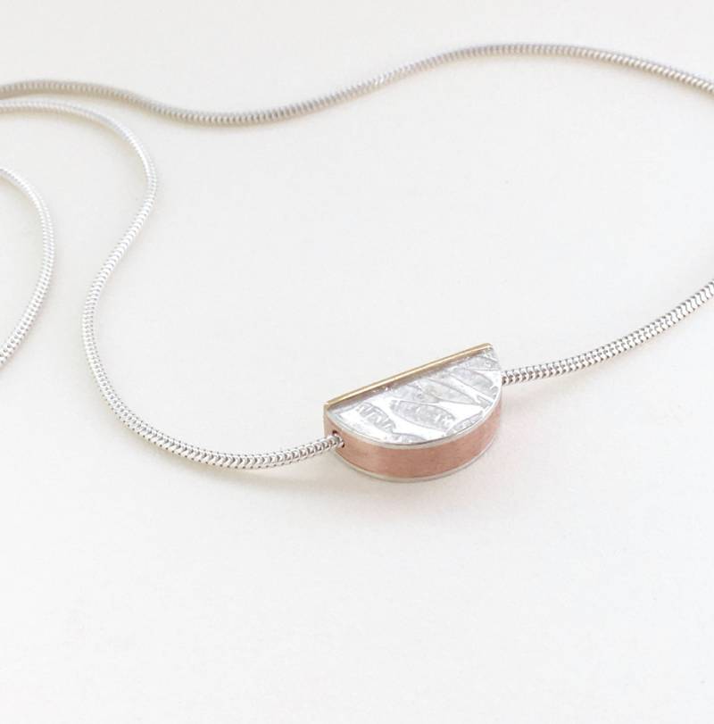 3 Metall Halbkreis Halskette von papermetal