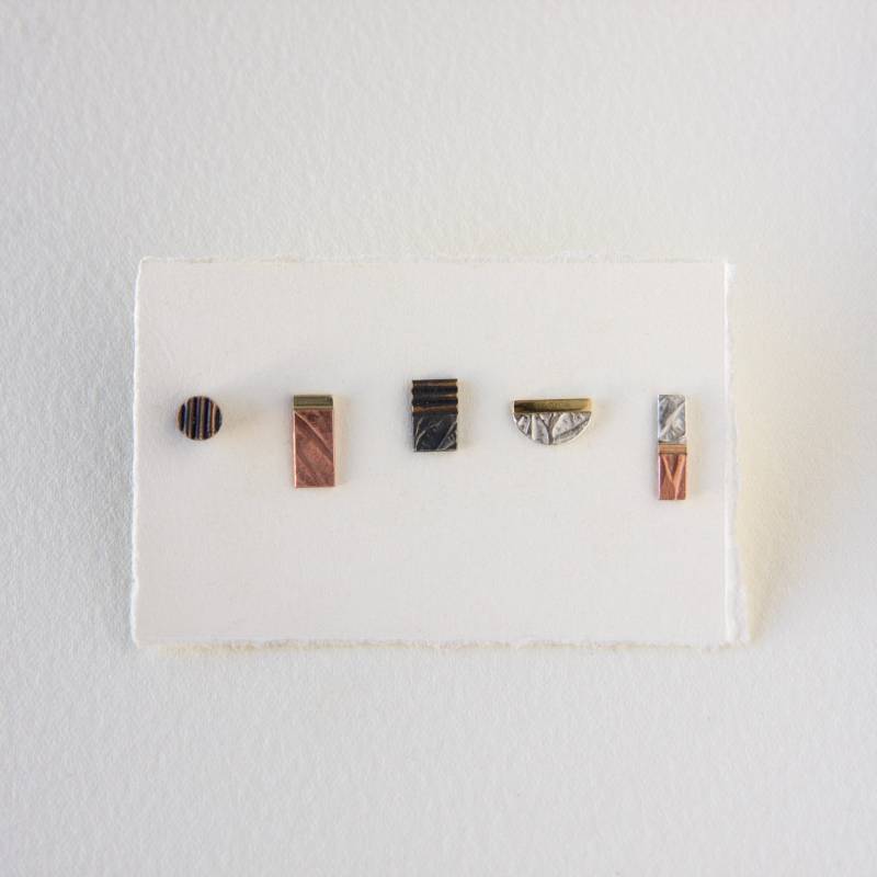 5 Übereinstimmende Ohrstecker von papermetal