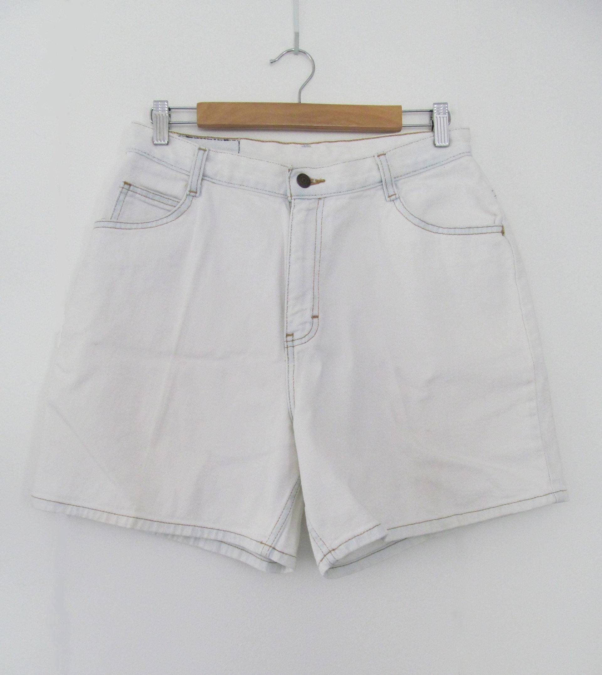 80S Gitano High Waist Denim Shorts 31 von pasadenavintage