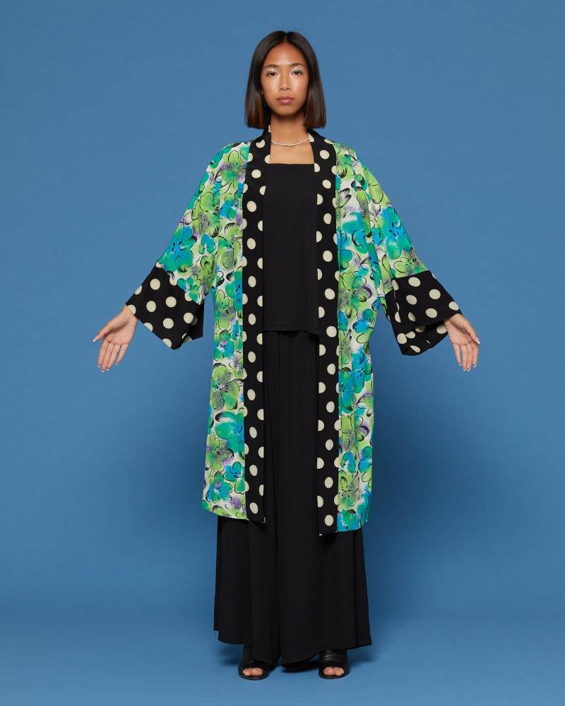 Kimono Aus Reiner Seide /A Polka Garden von passatosetoso
