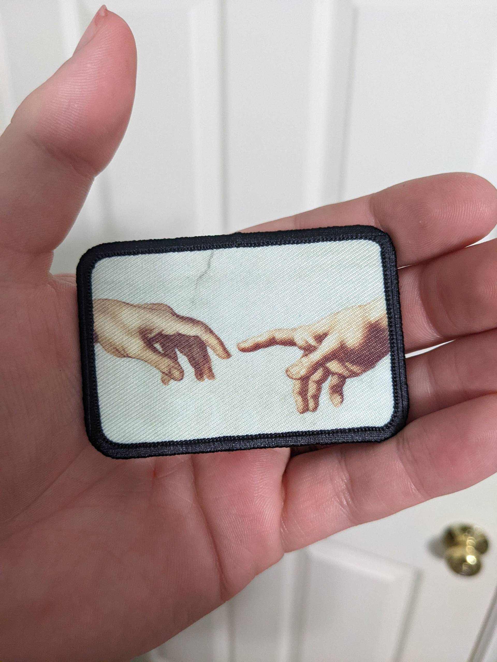 Die Kreation Von Adam Michelangelo Renaissance Art 2 "x3" Moral Patch Mit Klettverschluss Auf Der Rückseite von patchesNplates