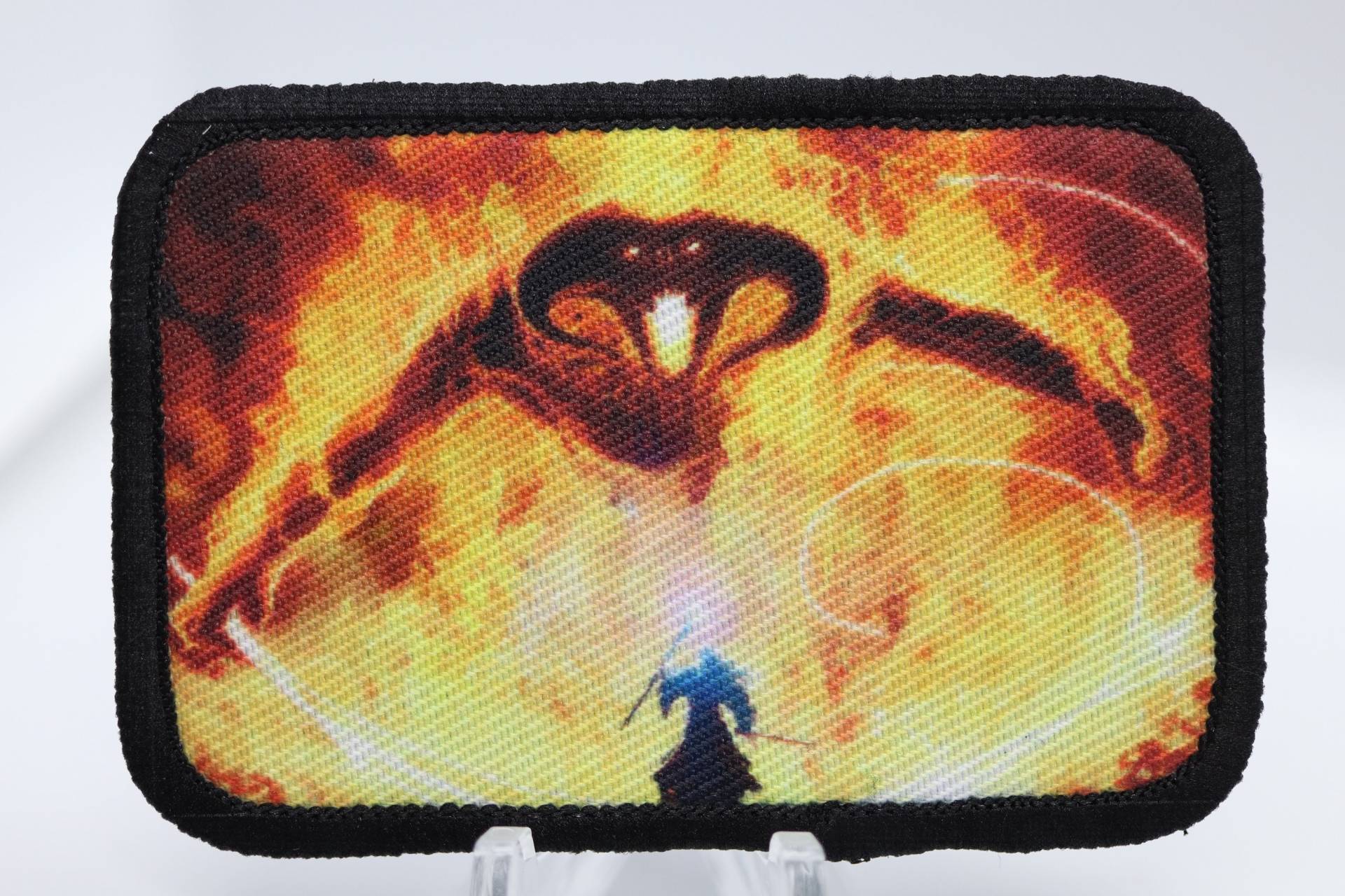 Herr Der Ringe Balrog 2 "x 3" Kampfmoral Patch Mit Klettverschluss Auf Rückseite von patchesNplates