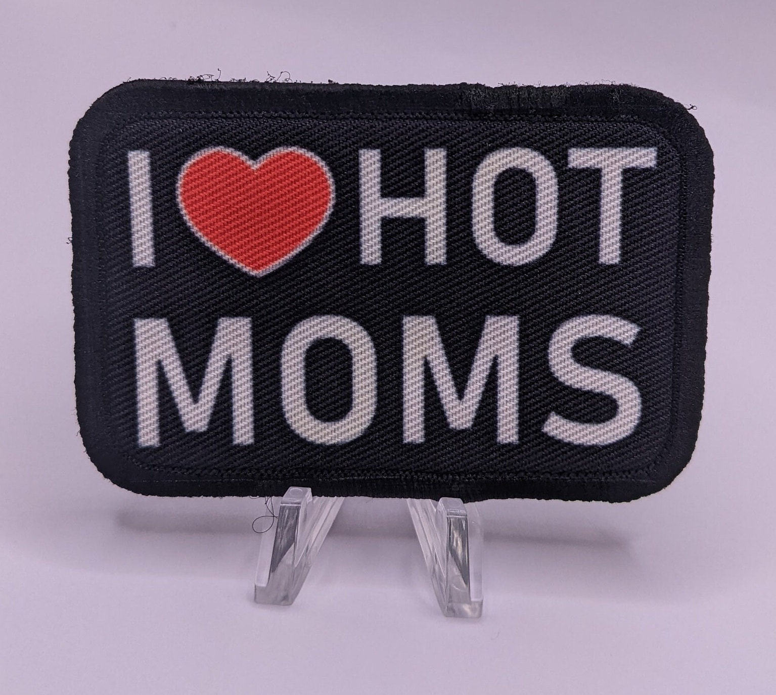 I Love Hot Moms Lustiger Patch Mit Klettverschluss von patchesNplates