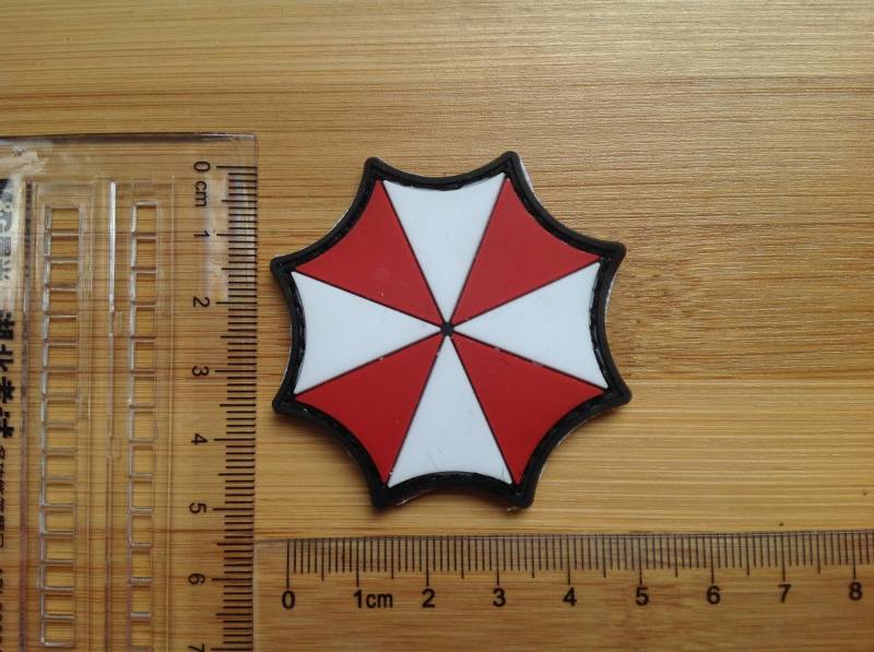 6cm Resident Evil Umberlla Corporation 3D Armee Airsoft Gummi Aufnäher von patchmomentStore