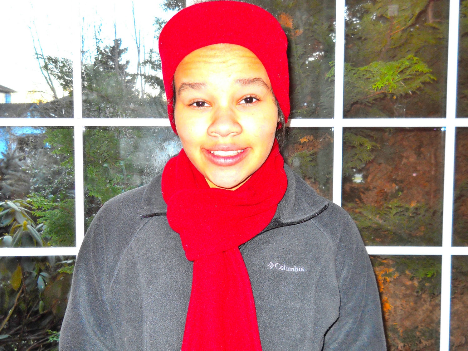 Dunkelroter Polar Fleece Dreiteiler, Ohrenwärmer, Schal Und Fäustlinge. Sie Werden Dieses Warme Set Für Den Winter Lieben von patscrafts