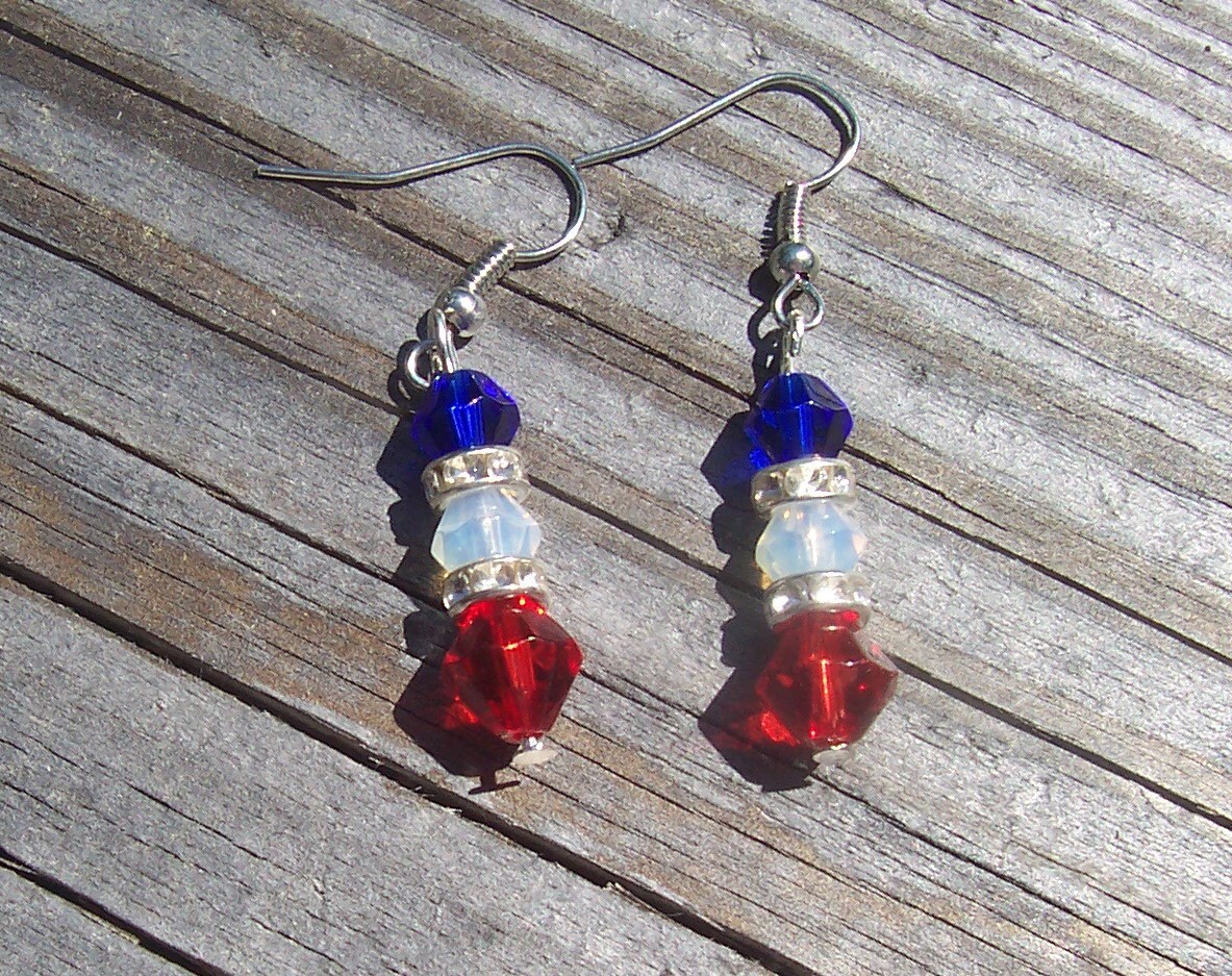 Rot-Weiß-Blaue Ohrringe von pattistone