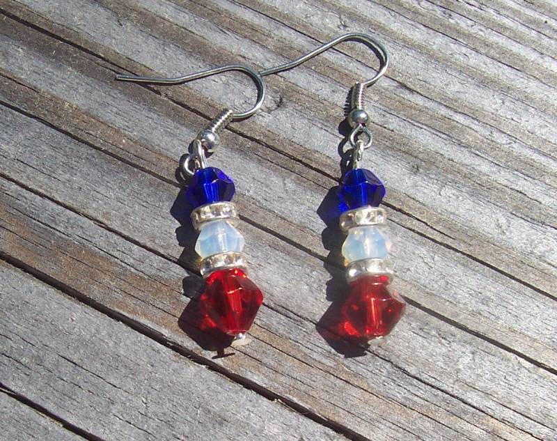 Rot-Weiß-Blaue Ohrringe Rot-Weiß-Blaue Ohrringe von pattistone