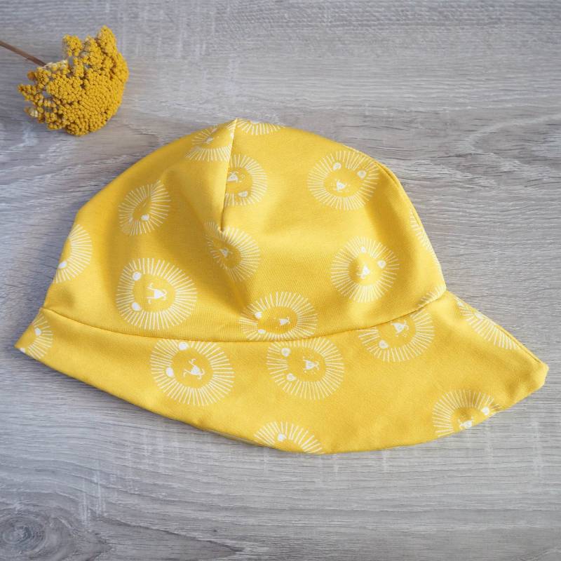 Baby Sonnenhut Löwe Gelb Sommer Mütze Sommerhut Kinder Kleinkind Safari Sonnengelb Jersey Junge Mädchen von paulchens