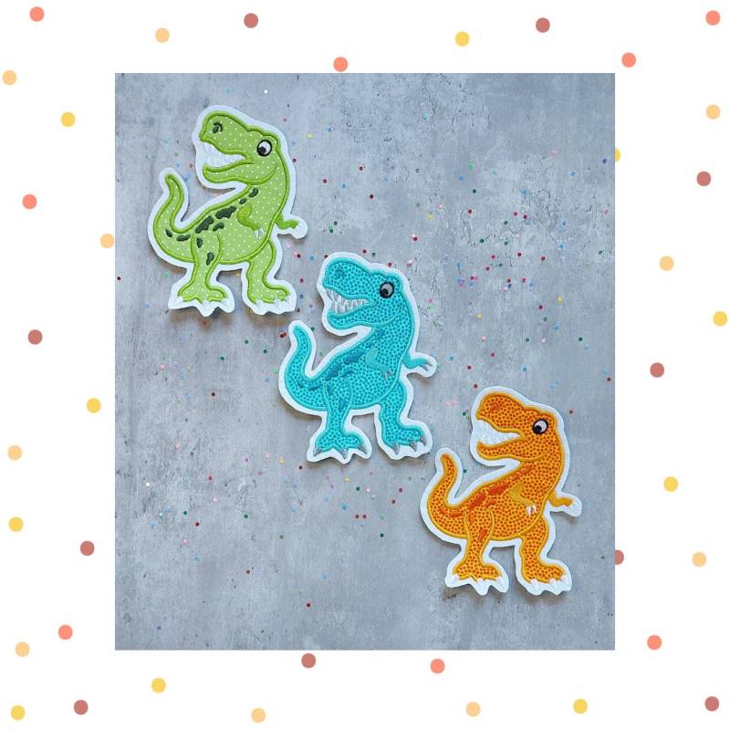 xl - Applikation Dino Dinosaurier T-Rex Schultüte Schulkind Einschulung von paulinaskleineweltDE