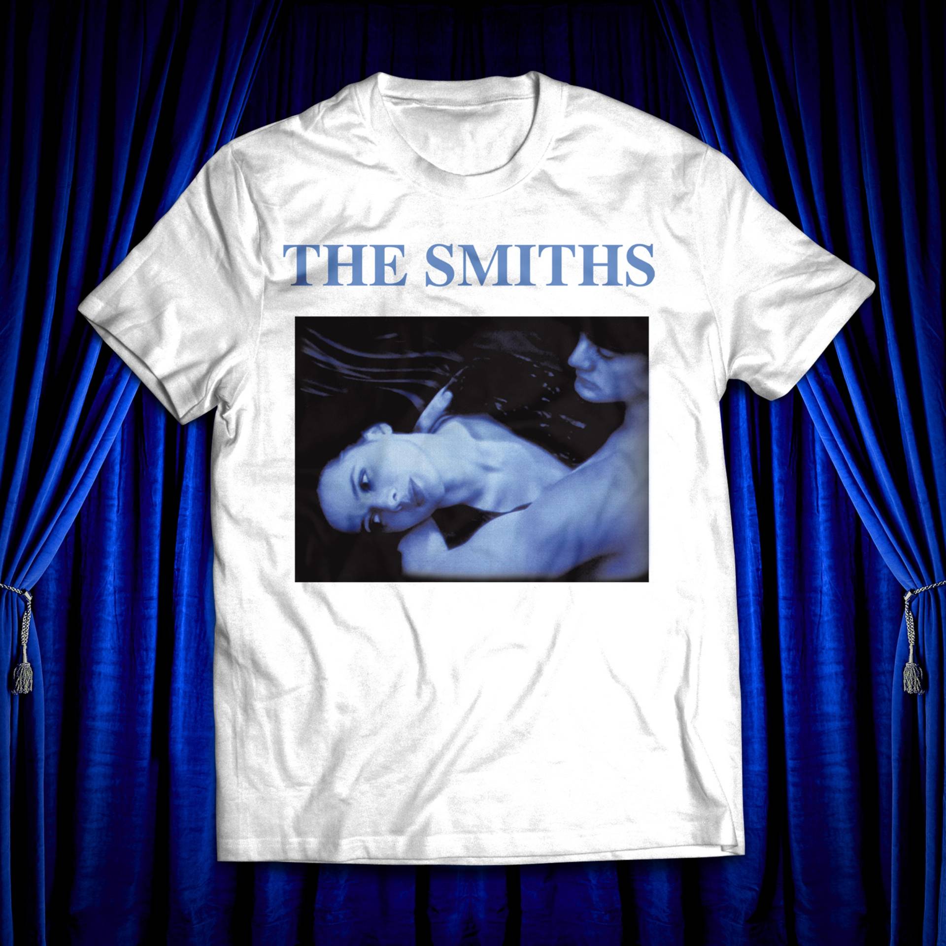 Blue Velvet X The Smiths T-Shirt Morrissey Twin Peaks David Lynch Weiß Grau von pckpcktco