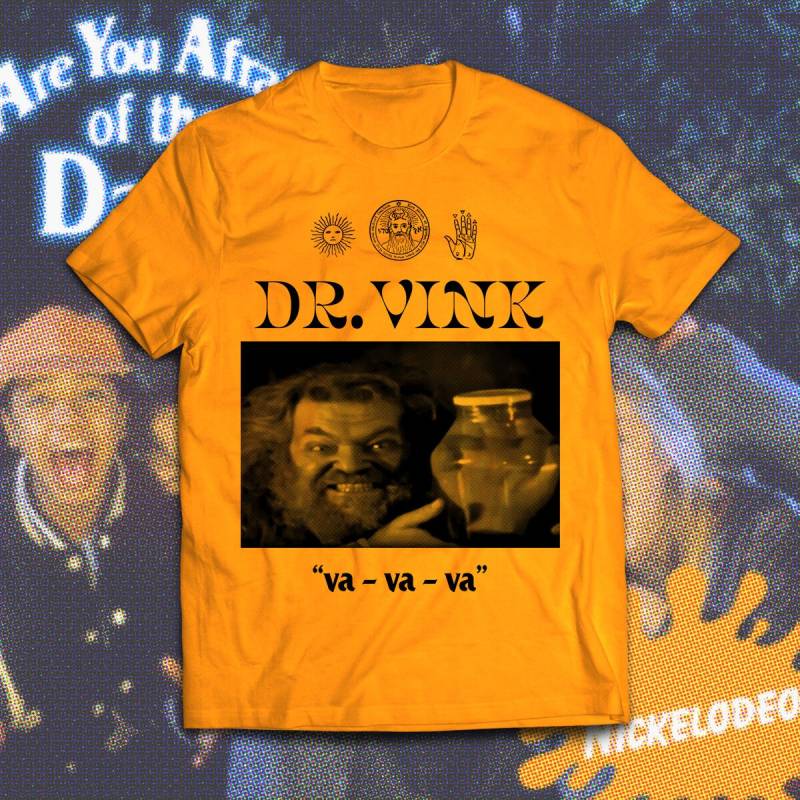 Dr. Vink Mit Einem "Va Va Va" T-Shirt Are You Afraid Of The Dark Midnight Society Orange Weiß von pckpcktco