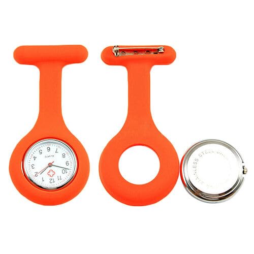 Schwesternuhr mit leuchtenden Zeigern Silikon Pulsuhr Kitteluhr Pflege Nurse Ora von pe@mak