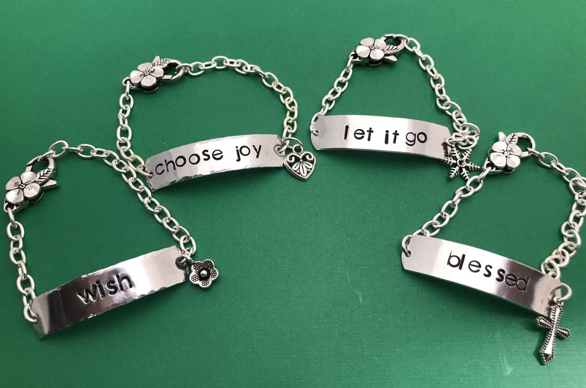 Inspirierende Wort | Id-Armband Hand Gestempelt Armband Geschenk Motivation von peaceJOYloveShop