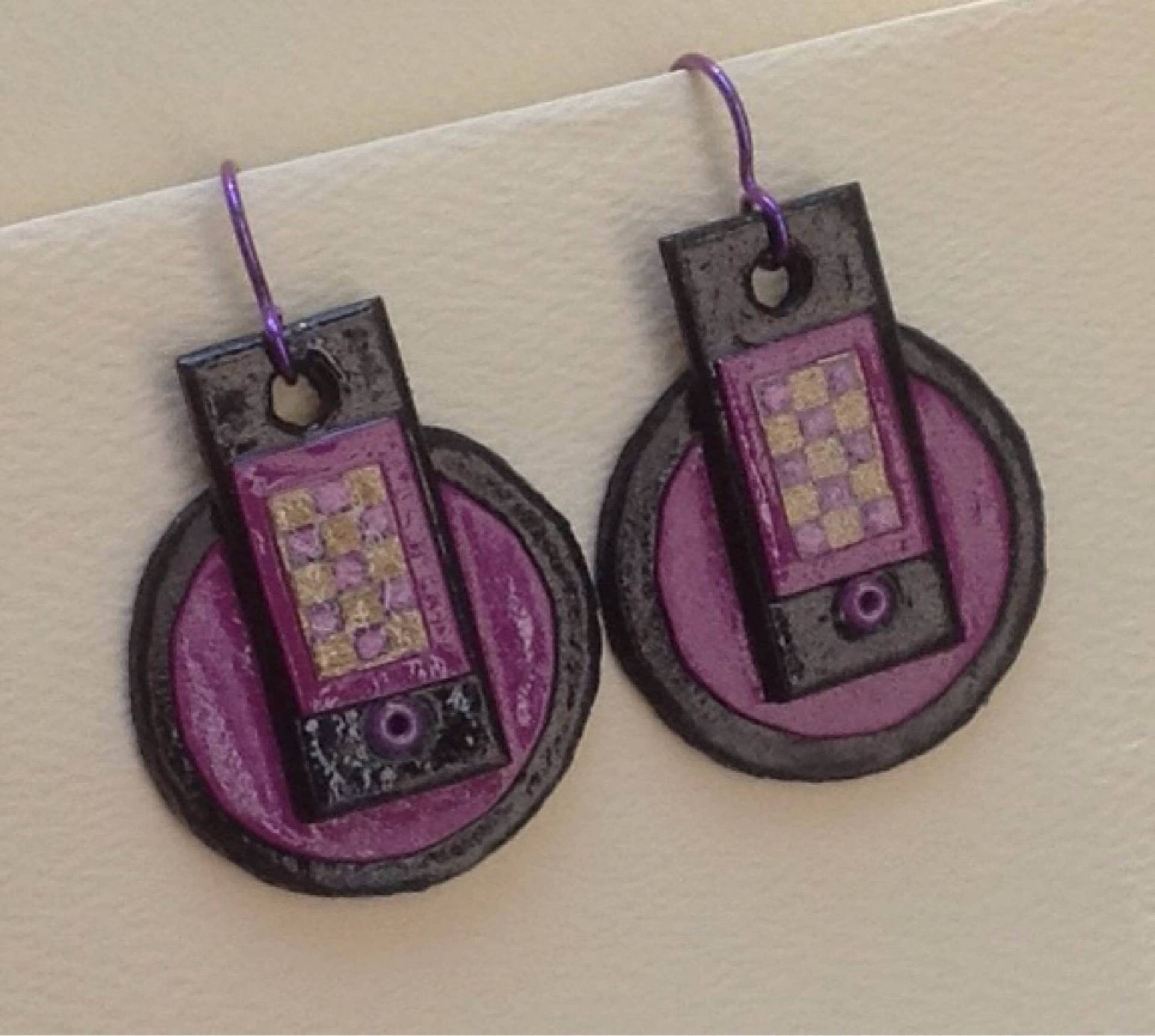 Pflaume Lila Papier Ohrringe Von Paula Pflaume Lila Papier Ohrringe Von Paula von peacefulworlddesigns