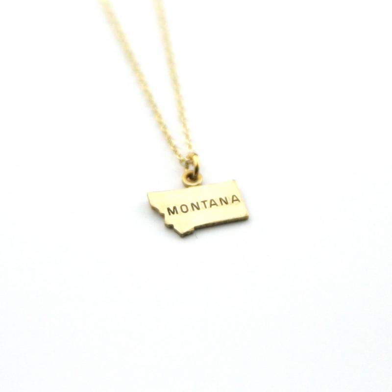 Montana State Name Halskette | Umzugsgeschenk Bester Freund Zustand Liebe Messing Schmuck Hergestellt in Den Usa Andenken Geschenk Heimatland Montana State Name Halskette | Umzugsgeschenk Bester Freund Zustand Liebe Messing Schmuck Hergestellt in Den Usa Andenken Geschenk Heimatland von peachtreelane