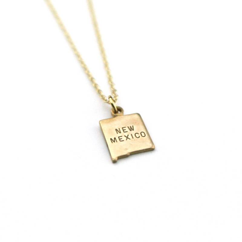 New Mexico State Halskette | Umzugsgeschenk Bester Freund Zustand Liebe Messing Schmuck Hergestellt in Den Usa Andenken Geschenk Heimatland New Mexico State Halskette | Umzugsgeschenk Bester Freund Zustand Liebe Messing Schmuck Hergestellt in Den Usa Andenken Geschenk Heimatland von peachtreelane