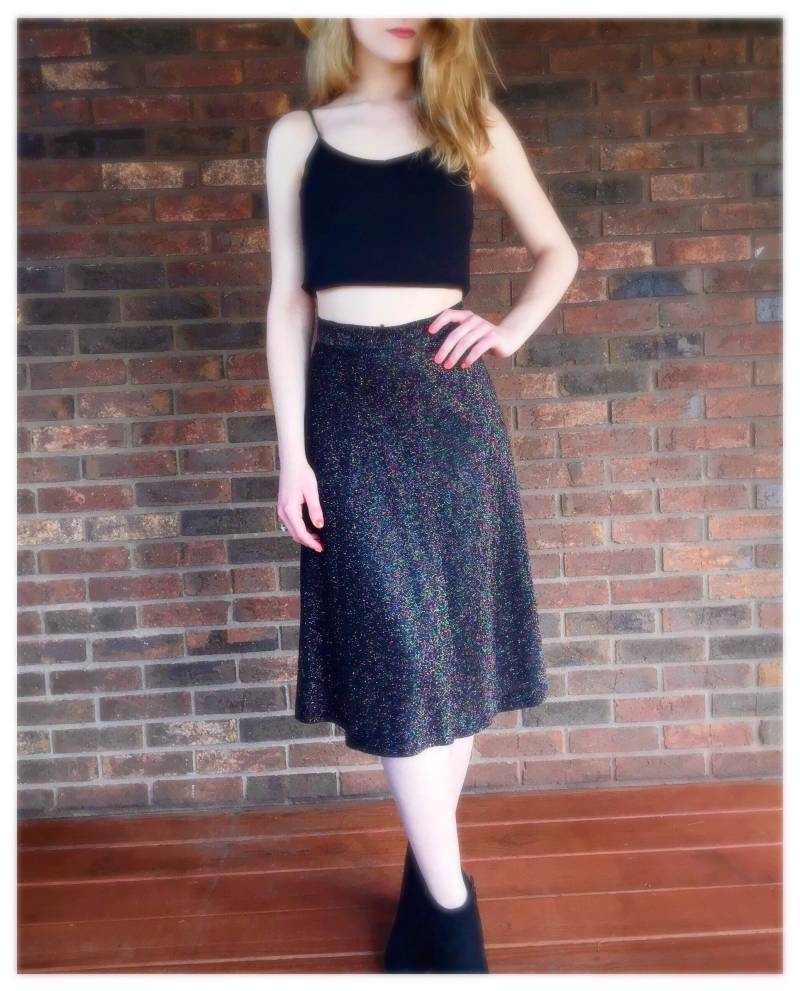 Gogo Rock Regenbogen Glitzer 1970Er Jahre von peacockandfloral