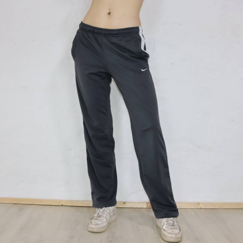 Vintage Nike Jogginghose Trainingshose Dunkelgrau Weiß S von peakofvintage