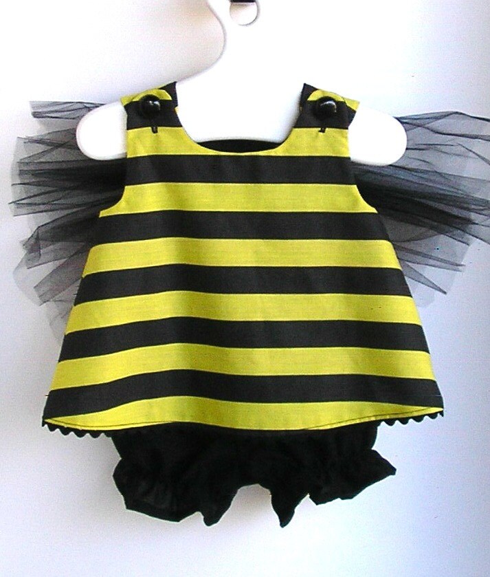 Baby Und Kleinkind Bumble Bee Kostüm - Wählen Sie 2-Teiliges Oder 3-Teiliges Set Kostenloser Versand in Die Usa von peapodray