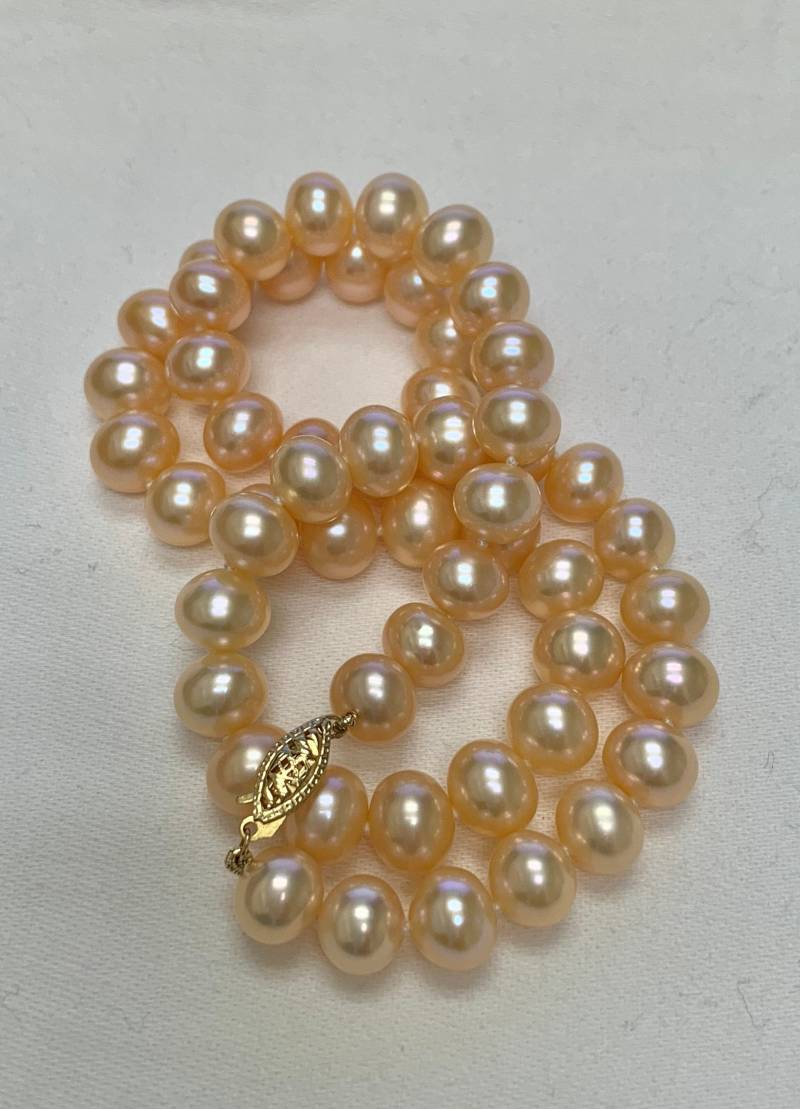 14K Gelb Gold 8, 5-9, 5 Mm Aaa Qualität Rosa Süßwasser Zuchtperlen Perlenkette Für Frauen in 18" Princess Länge, Geschenke-Luxus-Schmuck-Box 14K Gelb Gold 8, 5-9, 5 Mm Aaa Qualität Rosa Süßwasser Zuchtperlen Perlenkette Für Frauen in 18" Princess Länge, Geschenke-Luxus-Schmuck-Box von pearlbyiris