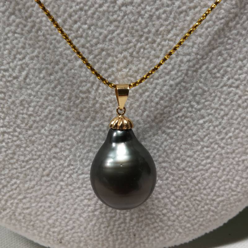 14K Gelbgold 15, 1 Mm Großer Barocker Zuchtperlenanhänger, Nur Anhänger, Pi-011422-1 14K Gelbgold 15, 1 Mm Großer Barocker Zuchtperlenanhänger, Nur Anhänger, Pi-011422-1 von pearlbyiris