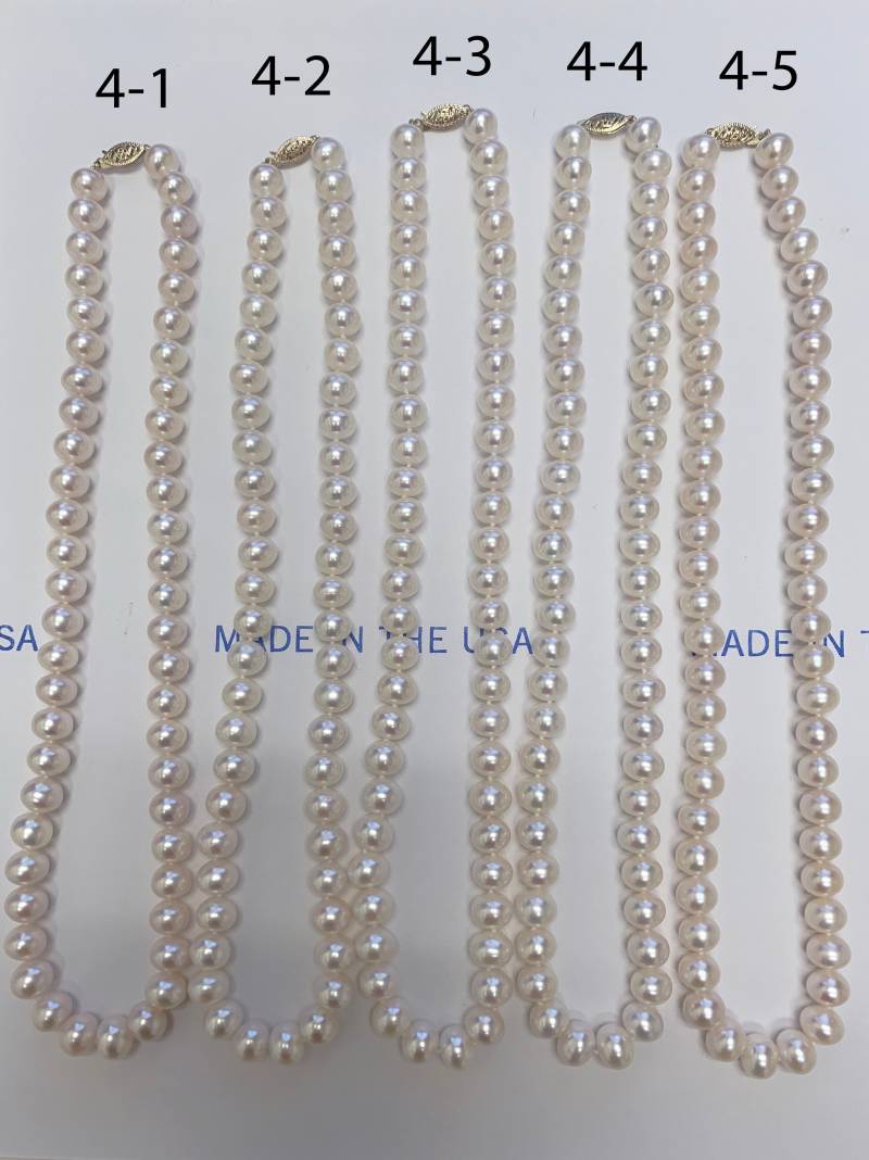 14K Gelbgold 8, 5-9, 5mm Aaa Qualität Weiße Süßwasserzuchtperlen Halskette Für Frauen in 18" Princess Länge, Geschenke Luxus Schmuckschachtel 14K Gelbgold 8, 5-9, 5mm Aaa Qualität Weiße Süßwasserzuchtperlen Halskette Für Frauen in 18" Princess Länge, Geschenke Luxus Schmuckschachtel von pearlbyiris