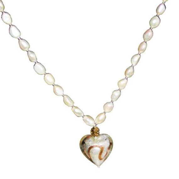 8-9mm Perlen Herz Halskette 17 Zoll 8-9mm Perlen Herz Halskette 17 Zoll von pearlbyiris