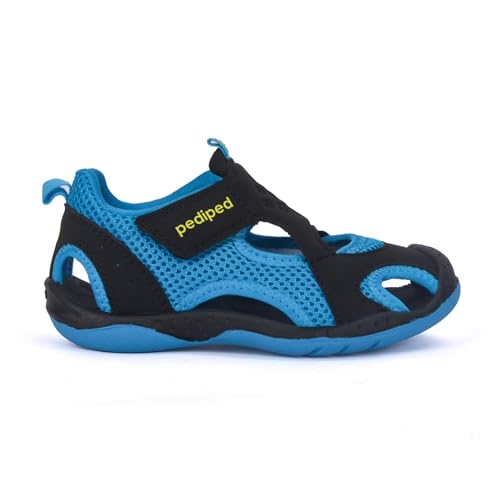 pediped Unisex-Kinder-Sandalen, blau / schwarz, 11-11.5 Big Kid von pediped