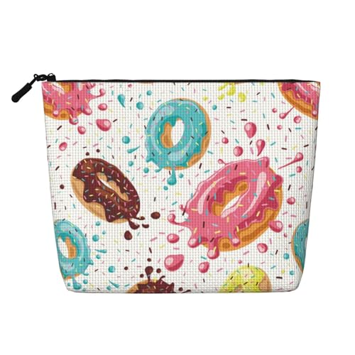 Blaue und grüne Palmenblätter, Kunsthanf, Kunsthanf, Make-up-Reisetasche, Kosmetiktasche für Frauen und Mädchen von peiyeety