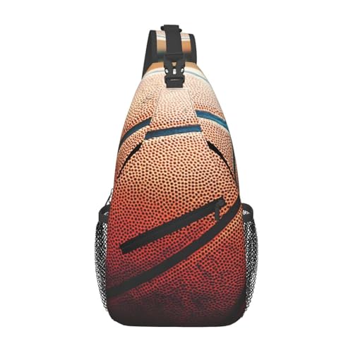 Crossbody Sling Bag Cross Brusttasche Basketball Sling Rucksack Lässige Taillen-Gürteltasche für die Reise von peiyeety
