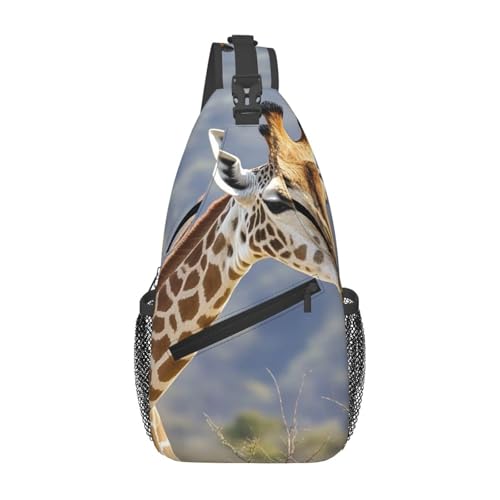 Crossbody Sling Bag Cross Brusttasche Giraffe Sling Rucksack Lässige Taillen-Gürteltasche für die Reise von peiyeety