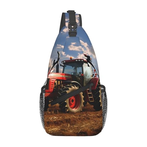 Crossbody Sling Bag Cross Chest BagFarm Tractor Sling Rucksack Lässige Taillen-Gürteltasche für Reisen von peiyeety